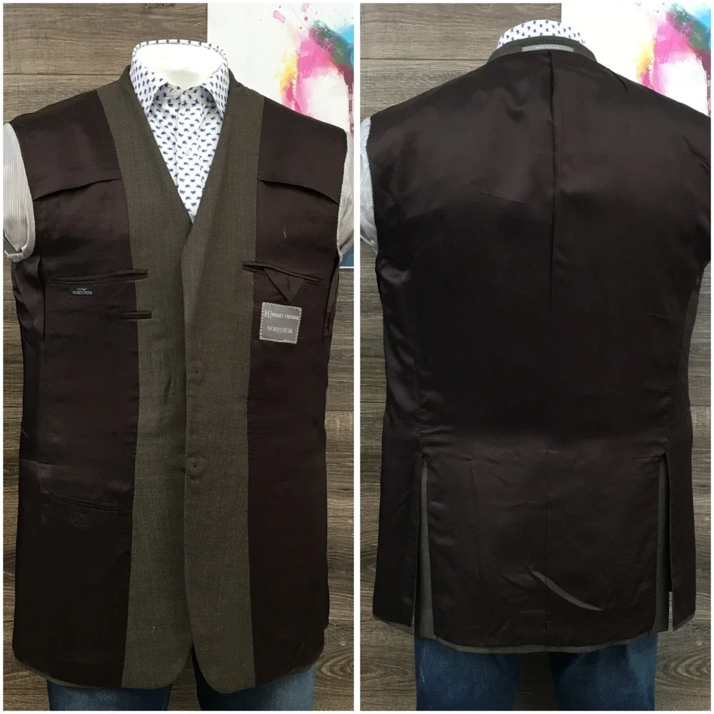 HICKEY FREEMAN Mens Blazer Sport Coat Casual Jacket‎ Size 42L Classic Wool Suit